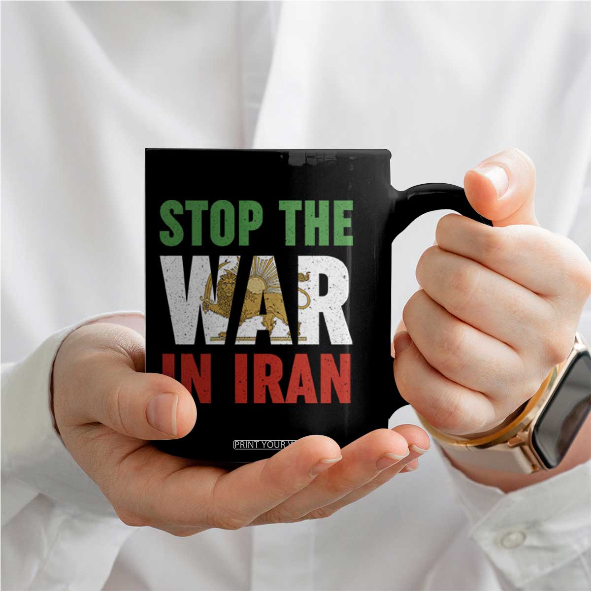 Free Iran Support Iranian MIGA Coffee Mug Stop The War In Iran TS14 Print Your Wear