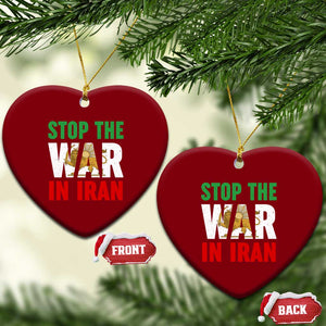 Free Iran Support Iranian MIGA Ceramic Ornament Stop The War In Iran TS14 Print Your Wear