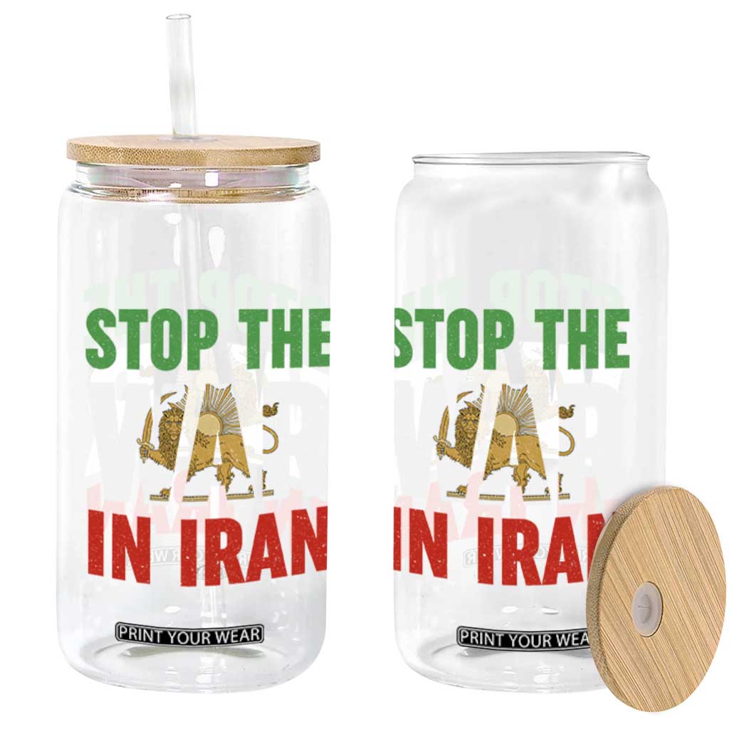 Free Iran Support Iranian MIGA Glass Can Stop The War In Iran TS14 Print Your Wear