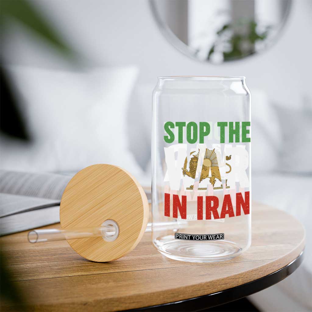 Free Iran Support Iranian MIGA Glass Can Stop The War In Iran TS14 Print Your Wear