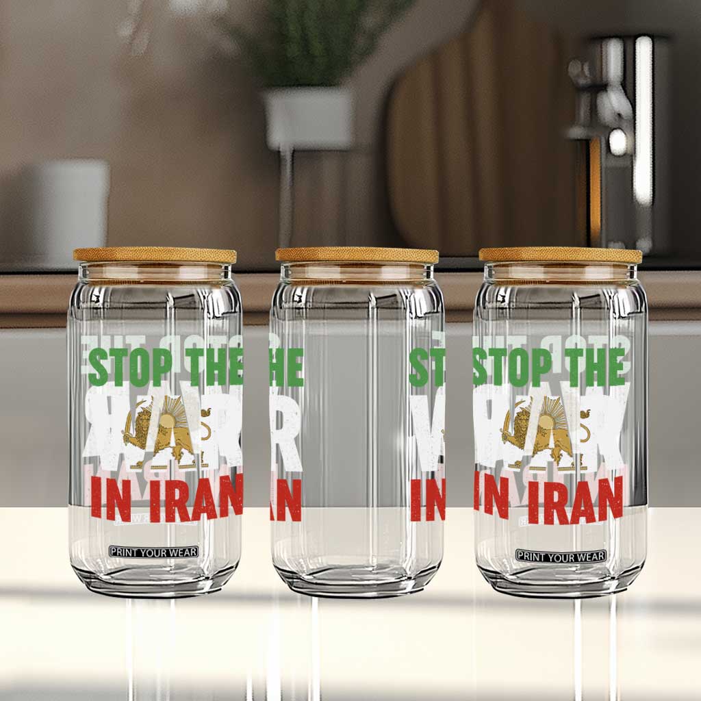 Free Iran Support Iranian MIGA Glass Can Stop The War In Iran TS14 Print Your Wear