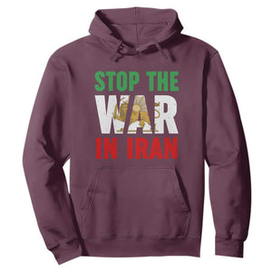 Free Iran Support Iranian MIGA Hoodie Stop The War In Iran TS14 Maroon Print Your Wear