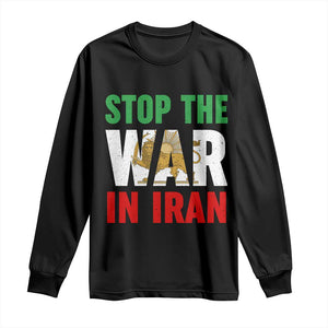 Free Iran Support Iranian MIGA Long Sleeve Shirt Stop The War In Iran TS14 Black Print Your Wear