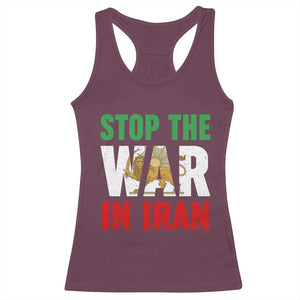 Free Iran Support Iranian MIGA Racerback Tank Top Stop The War In Iran TS14 Maroon Print Your Wear