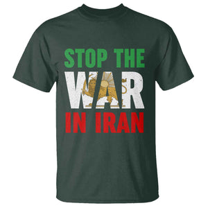 Free Iran Support Iranian MIGA T Shirt Stop The War In Iran TS14 Dark Forest Green Print Your Wear