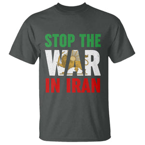 Free Iran Support Iranian MIGA T Shirt Stop The War In Iran TS14 Dark Heather Print Your Wear