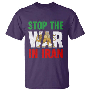 Free Iran Support Iranian MIGA T Shirt Stop The War In Iran TS14 Purple Print Your Wear