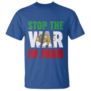 Free Iran Support Iranian MIGA T Shirt Stop The War In Iran TS14 Royal Blue Print Your Wear