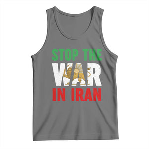 Free Iran Support Iranian MIGA Tank Top Stop The War In Iran TS14 Black Heather Print Your Wear