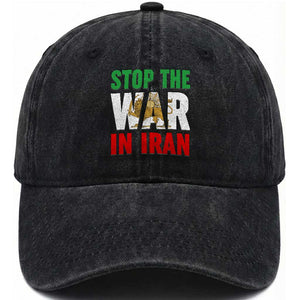 Free Iran Support Iranian MIGA Washed Cotton Baseball Cap Stop The War In Iran TS14 Washed Cap Universal Fit Black Print Your Wear