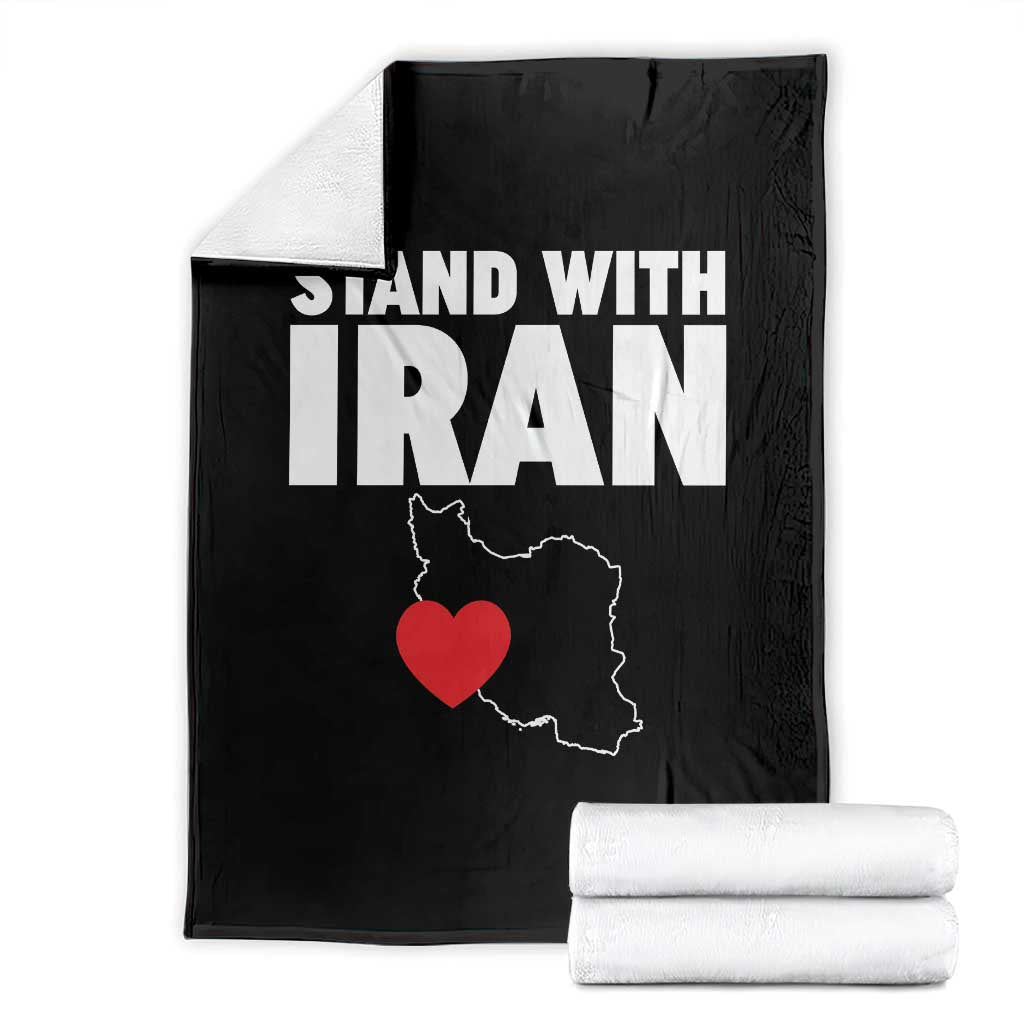 Free Iran Support Iranian MIGA Throw Blanket TS14 Black Print Your Wear