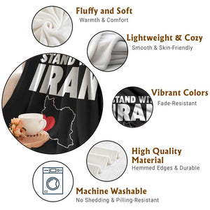 Free Iran Support Iranian MIGA Throw Blanket TS14 Print Your Wear