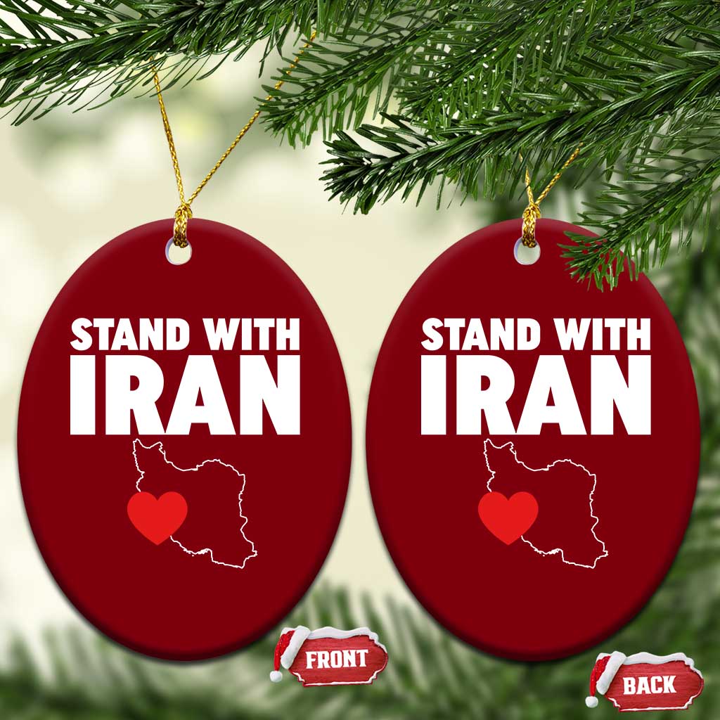 Free Iran Support Iranian MIGA Ceramic Ornament TS14 Print Your Wear