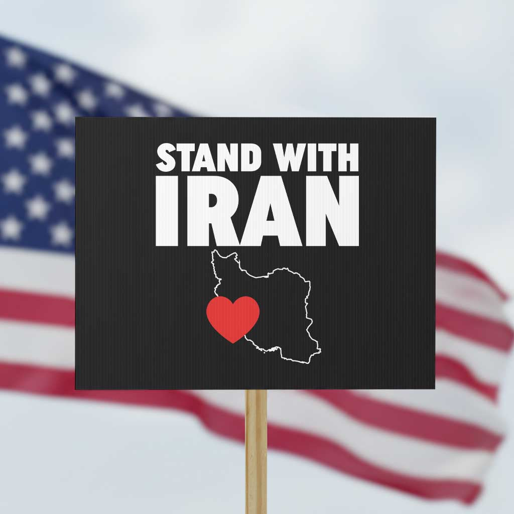 Free Iran Support Iranian MIGA Protest Sign TS14 Horizontal 18