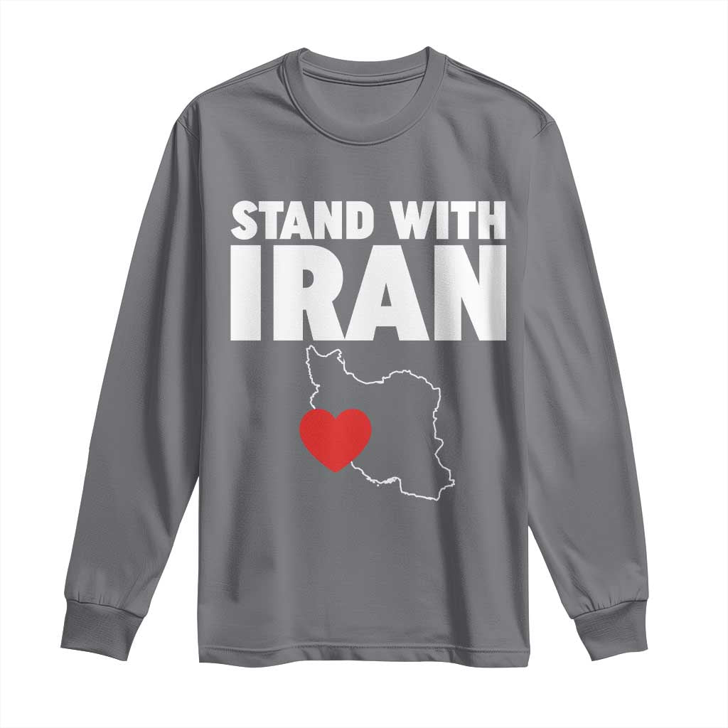 Free Iran Support Iranian MIGA Long Sleeve Shirt TS14 Charcoal Print Your Wear