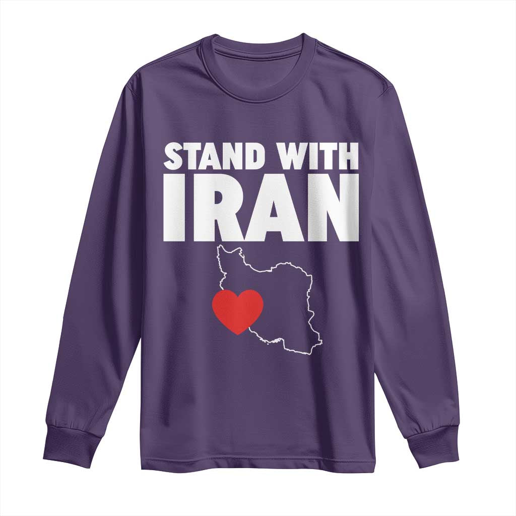 Free Iran Support Iranian MIGA Long Sleeve Shirt TS14 Purple Print Your Wear