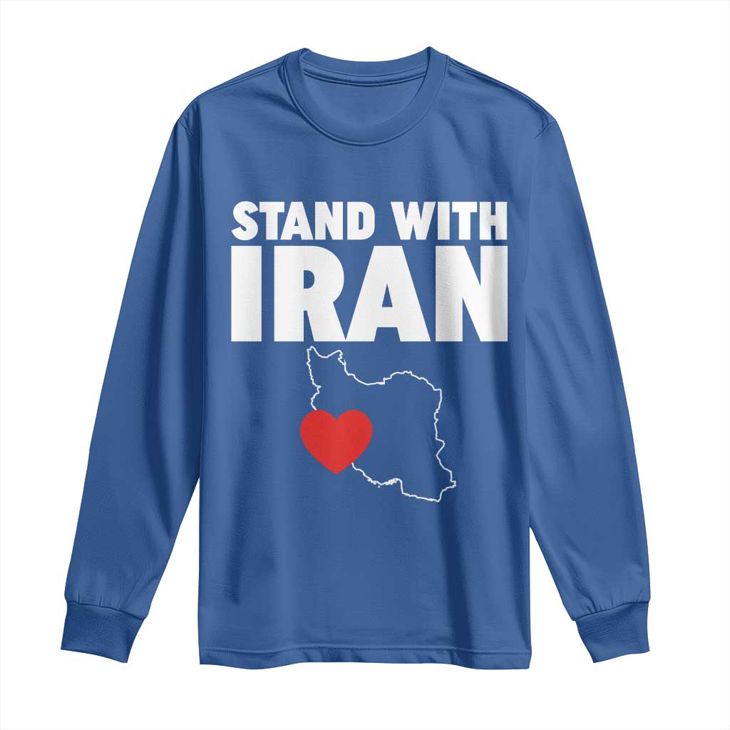 Free Iran Support Iranian MIGA Long Sleeve Shirt TS14 Royal Blue Print Your Wear