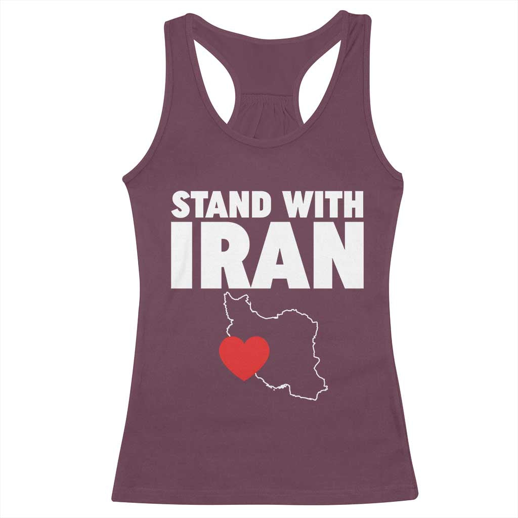 Free Iran Support Iranian MIGA Racerback Tank Top TS14 Maroon Print Your Wear