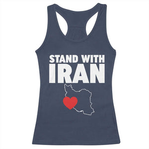 Free Iran Support Iranian MIGA Racerback Tank Top TS14 Navy Print Your Wear