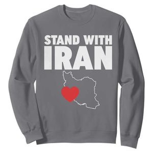 Free Iran Support Iranian MIGA Sweatshirt TS14 Charcoal Print Your Wear