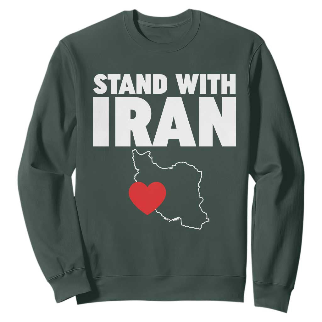 Free Iran Support Iranian MIGA Sweatshirt TS14 Dark Forest Green Print Your Wear