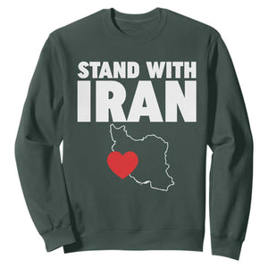 Free Iran Support Iranian MIGA Sweatshirt TS14 Dark Forest Green Print Your Wear
