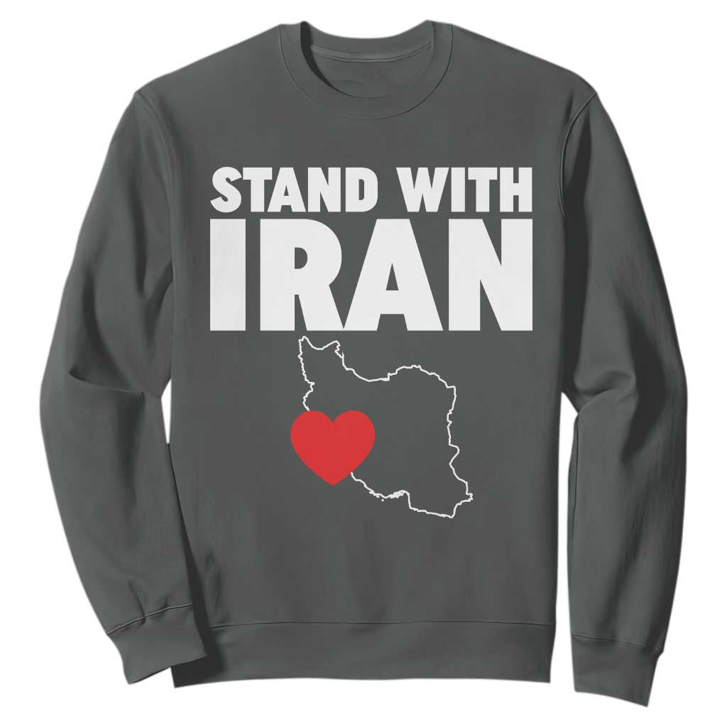 Free Iran Support Iranian MIGA Sweatshirt TS14 Dark Heather Print Your Wear