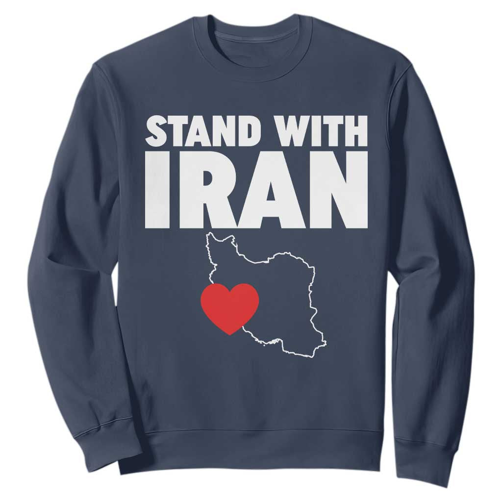 Free Iran Support Iranian MIGA Sweatshirt TS14 Navy Print Your Wear