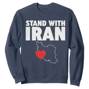 Free Iran Support Iranian MIGA Sweatshirt TS14 Navy Print Your Wear