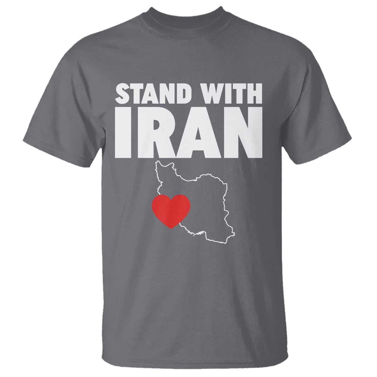 Free Iran Support Iranian MIGA T Shirt TS14 Charcoal Print Your Wear
