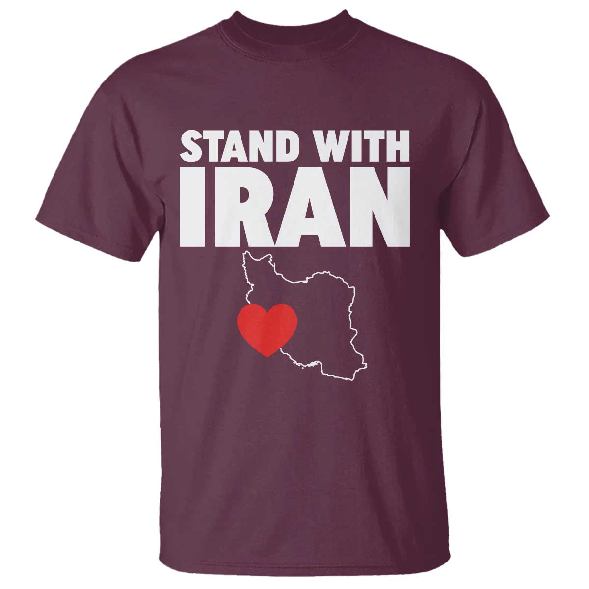 Free Iran Support Iranian MIGA T Shirt TS14 Maroon Print Your Wear