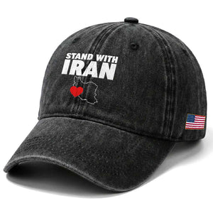 Free Iran Support Iranian MIGA Washed Cotton Baseball Cap TS14 Print Your Wear