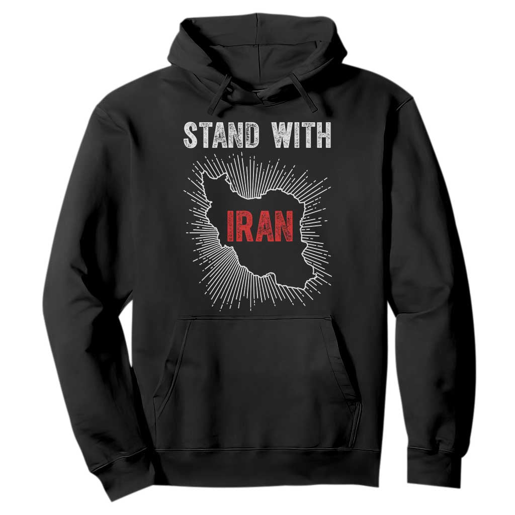 Free Iran Support Hoodie Stand With Iran TS14 Black Print Your Wear