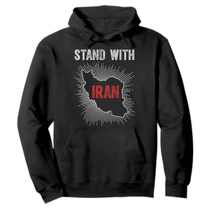 Free Iran Support Hoodie Stand With Iran TS14 Black Print Your Wear
