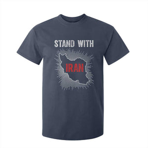 Free Iran Support T Shirt For Kid Stand With Iran TS14 Navy Print Your Wear