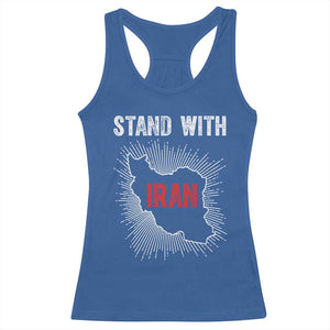 Free Iran Support Racerback Tank Top Stand With Iran TS14 Royal Blue Print Your Wear