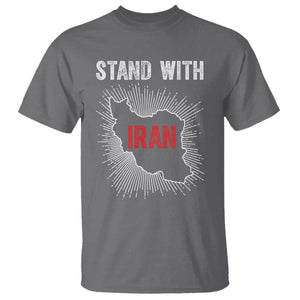 Free Iran Support T Shirt Stand With Iran TS14 Charcoal Print Your Wear