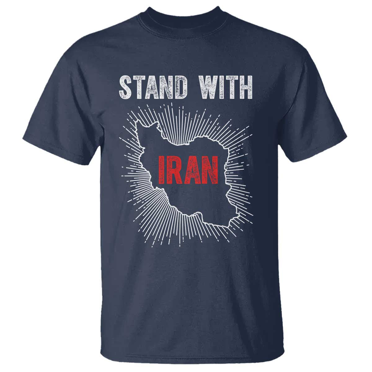 Free Iran Support T Shirt Stand With Iran TS14 Navy Print Your Wear