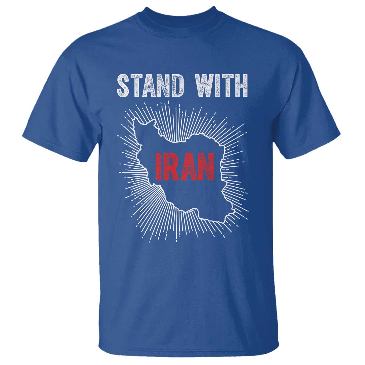 Free Iran Support T Shirt Stand With Iran TS14 Royal Blue Print Your Wear