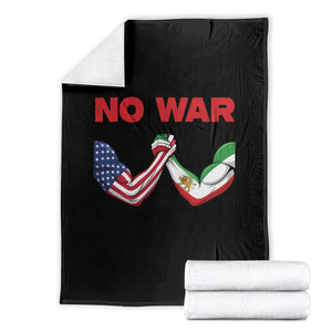 Free Iran Throw Blanket No War Support Iranian Freedom TS14 Black Print Your Wear