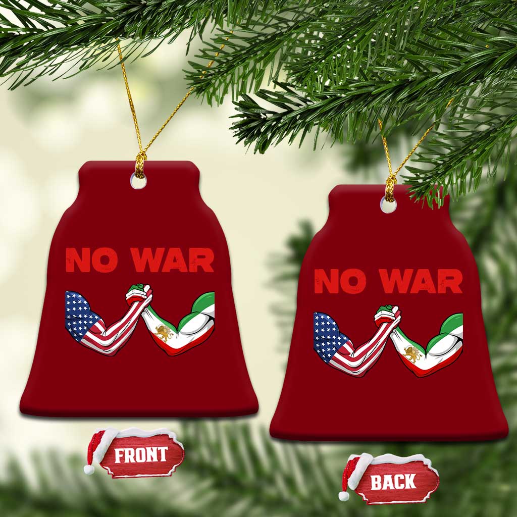 Free Iran Ceramic Ornament No War Support Iranian Freedom TS14 Print Your Wear