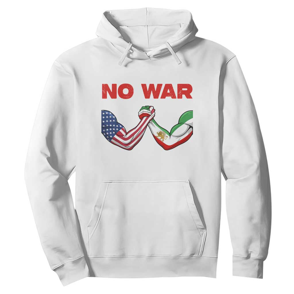 Free Iran Hoodie No War Support Iranian Freedom TS14 White Print Your Wear