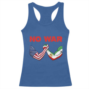 Free Iran Racerback Tank Top No War Support Iranian Freedom TS14 Royal Blue Print Your Wear