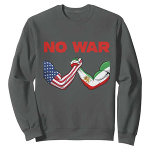 Free Iran Sweatshirt No War Support Iranian Freedom TS14 Dark Heather Print Your Wear