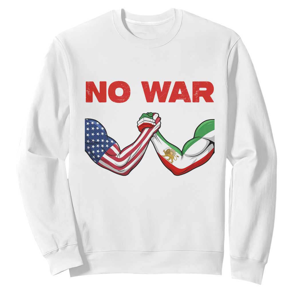 Free Iran Sweatshirt No War Support Iranian Freedom TS14 White Print Your Wear