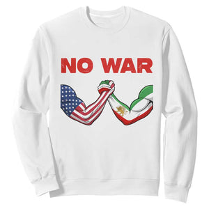 Free Iran Sweatshirt No War Support Iranian Freedom TS14 White Print Your Wear