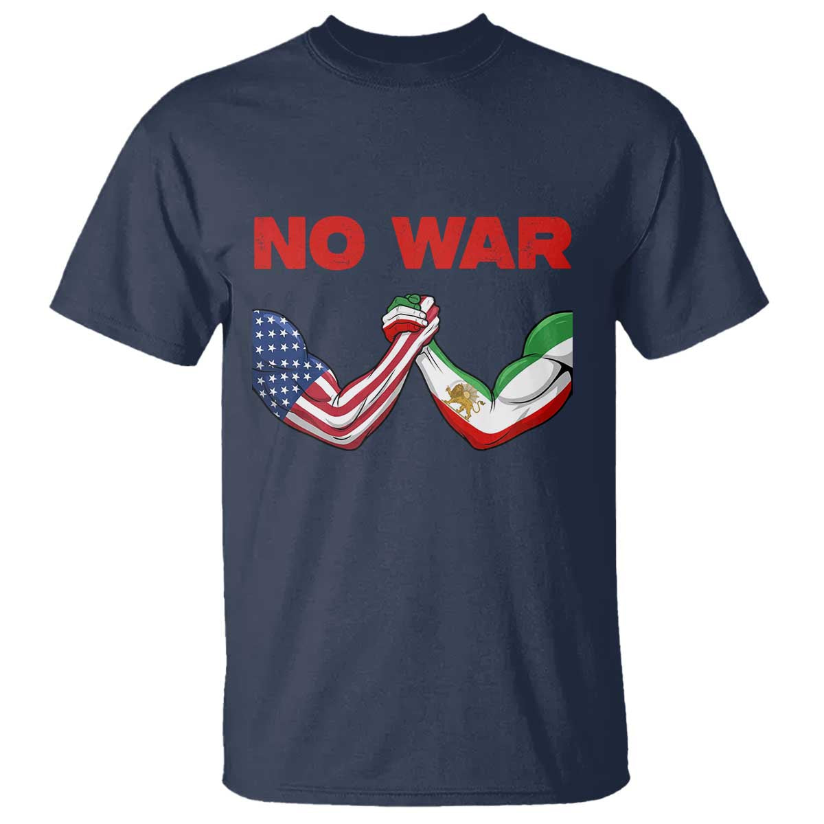 Free Iran T Shirt No War Support Iranian Freedom TS14 Navy Print Your Wear