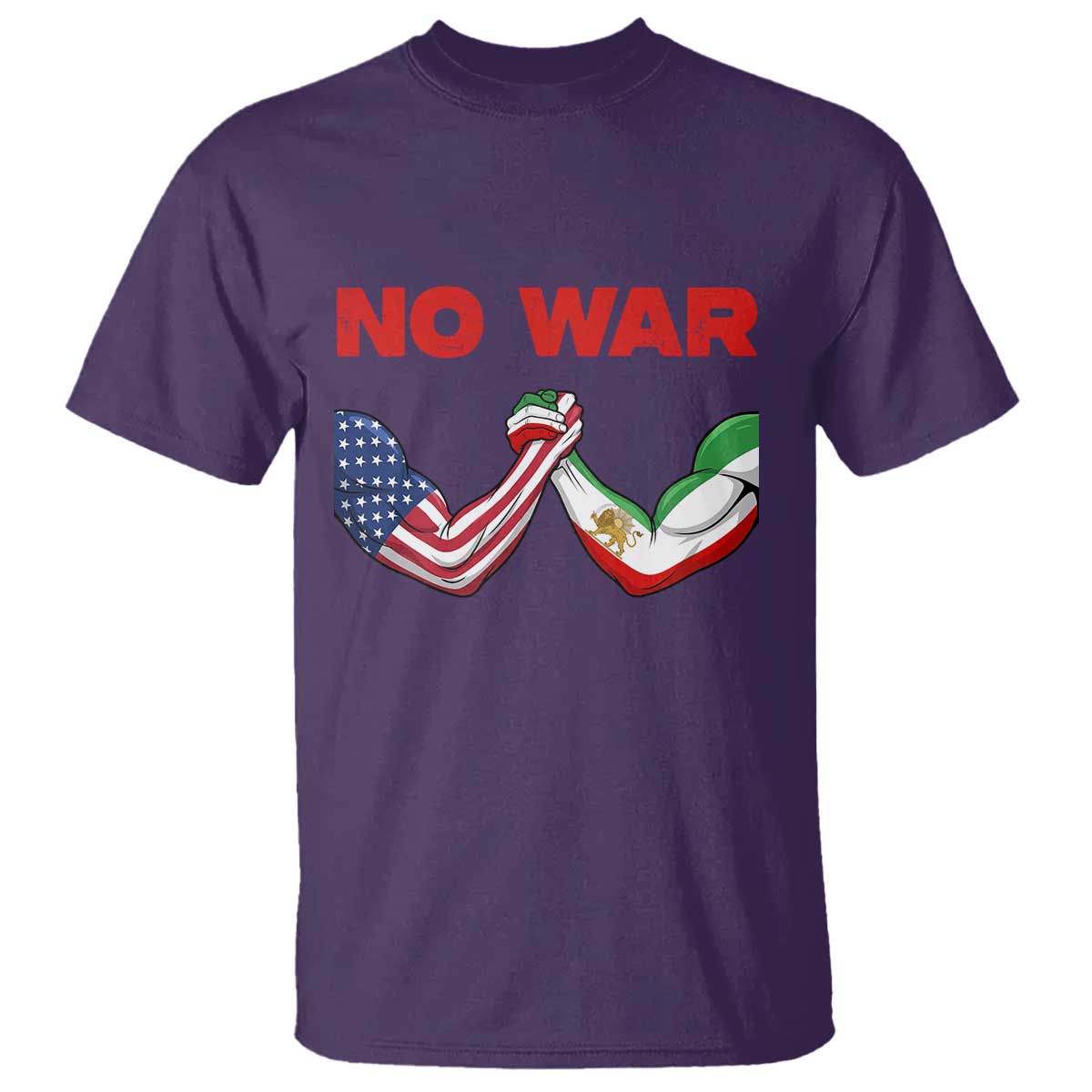 Free Iran T Shirt No War Support Iranian Freedom TS14 Purple Print Your Wear
