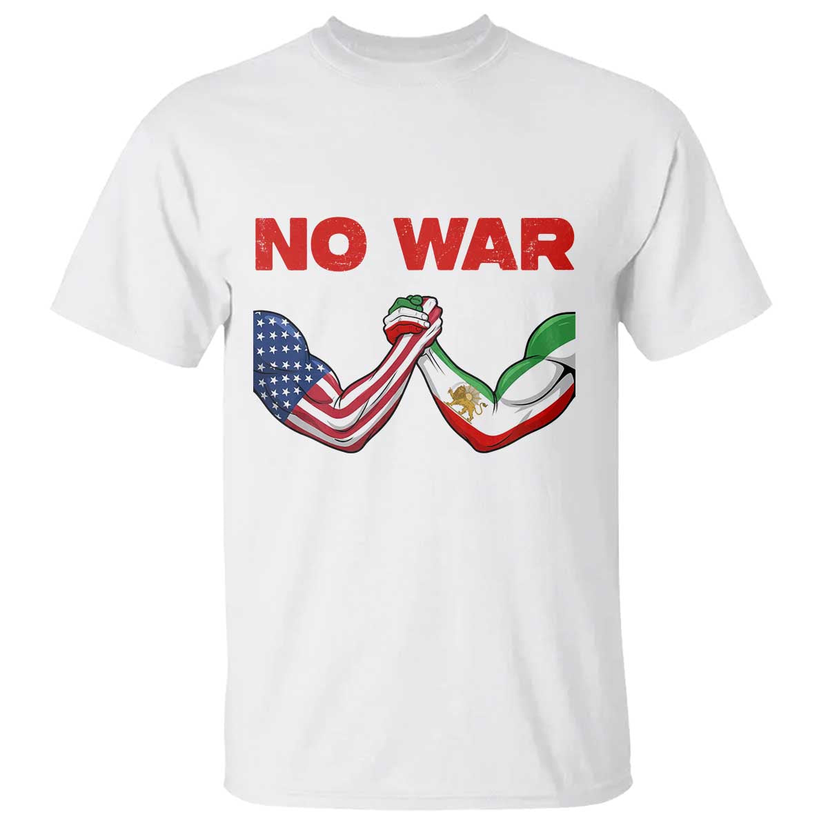 Free Iran T Shirt No War Support Iranian Freedom TS14 White Print Your Wear
