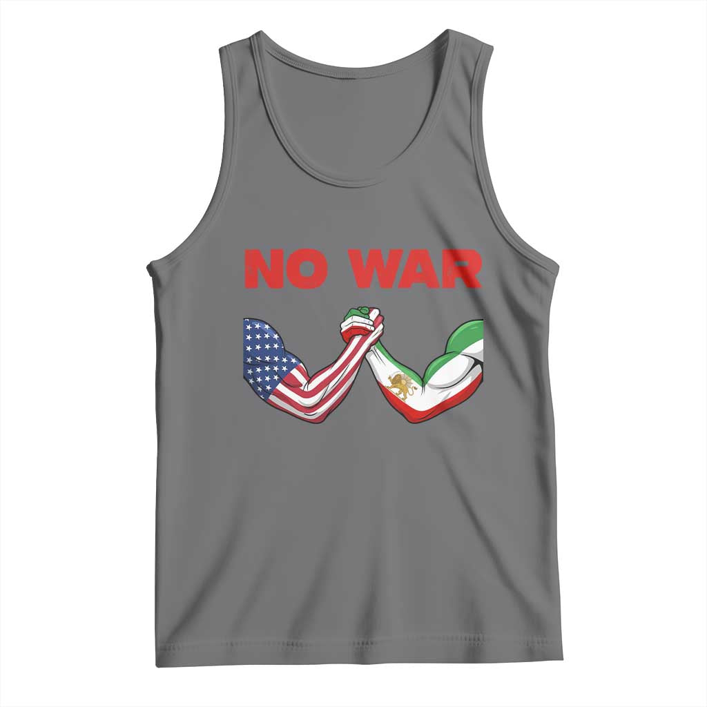 Free Iran Tank Top No War Support Iranian Freedom TS14 Black Heather Print Your Wear